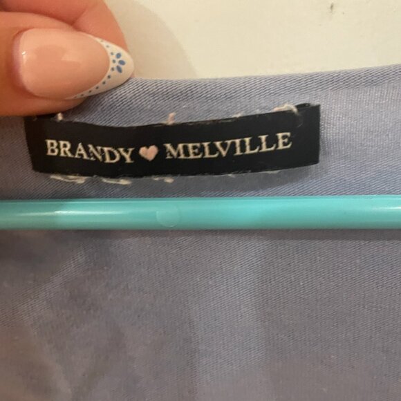 Brandy Melville Gina Top Blue Floral - Picture 4 of 4